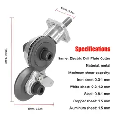 GENERICO - Cizalla Adaptadora para Taladro Cortador de Planchas de Metal de Alta Precisión