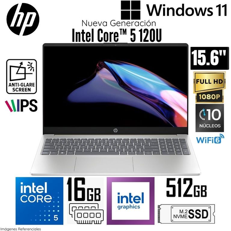 Laptop 15-FD0260LA Intel Core 5 120U 16GB RAM 512GB SSD 15.6" FHD - Dorado Cálido