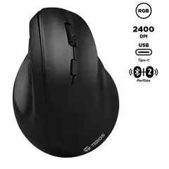 TEROS - MOUSE BLUETOOTH INALAMBRICO GAMER TE-5169N NEGRO