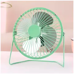 GENERICO - Ventilador portátil USB color verde 4 aspas