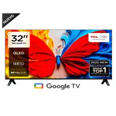 TCL - Televisor QLED 32” Full HD Google TV 32S5K