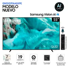 SAMSUNG - Televisor QLED 55" 4K Ultra HD Tizen QN55Q7FAAGXPE - Modelo 2025