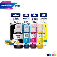 EPSON - Kit Tinta 524 Original Negro Cian Magenta Amarillo