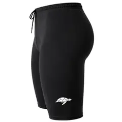 AQUA&MODA - SHORT DE NATACIÓN DE LICRA NEGRO CON PROTECCIÓN UV AQUAMODA SNLAQNTTLBR TORTUGA LOGO BLANC REFLECTIV