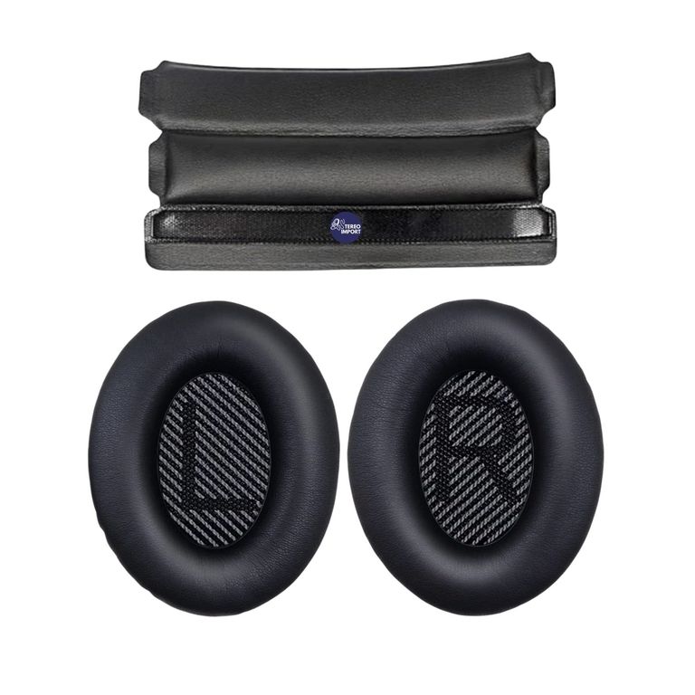 Almohadillas y Cojín de Vincha para Bose Qc25 Qc35 Fácil Instalación Negro