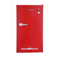 LIBERO - Frigobar Retro LFB90R Rojo de 90L