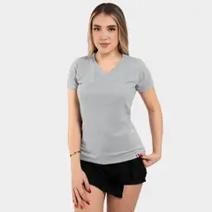 PAPIROS DENIM - Polo Mujer Cuello V 100% Algodón