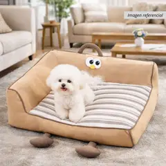 GENERICO - PetLounge Cama en Forma de L para Perros - Marron
