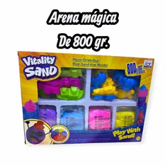 GENERICO - Arena Mágica de 800 Gramos con Moldes - Juega con Arena