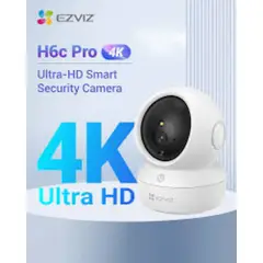 EZVIZ - Cámara Inteligente H6c Pro 8MP 4K WiFi 6 Dual Band 2.4/5GHz PaneoInclinación 360°