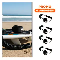 GENERICO - Pack4 Accesorio Correa de Bobina para Tabla Paddel con Traccion Estable y Practicidad Total