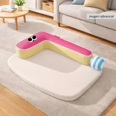 WOMPET - CozyPet Cama Forma de L para Perros - Rosado