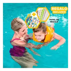 GENERICO - Chaleco de Natación Infantil Intex Flotabilidad para Niños 58660EU Amarillo Y+Papel Regalo