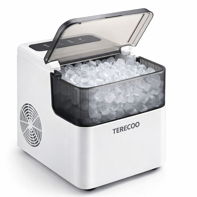Máquina de Hielo Eléctrica TereCoo 1-5L Automática Producción Rápida de Cubos para Hogar y Oficina