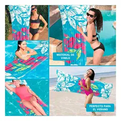 GENERICO - Colchoneta Inflable Intex en Tonalidad Celeste Flotador para Piscina Llamativo