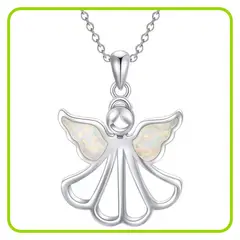 GENERICO - Collar para Mujer Angel Plateado