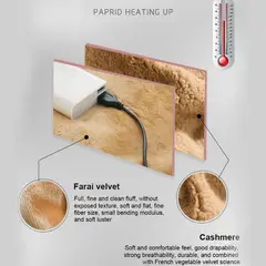 GENERICO - MANTA ELÉCTRICA BEIGE 78X58CM USB 120 CM