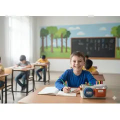 GENERICO - Cartuchera de 3 Compartimentos Gris