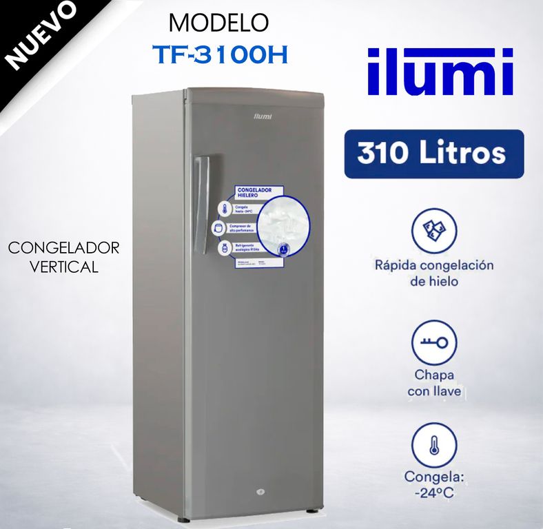 TF-3100H - Congelador Vertical 310Lts Gris Oscuro
