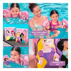 GENERICO - Flotador Brazo Princesa para Piscina con Diseño Resistente para Verano 23x15 cm Anaranjado
