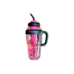 GENERICO - BOTELLA TAZA TOMATODO CON FILTRO Y SORBETE 1200 ML- FUCSIA CON NEGRO