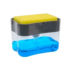 GENERICO - Dispensador Lavavajillas Liquido 2 en 1 y Esponja