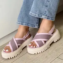 GENERICO - SANDALIA PARA MUJER LILA TENDENCIA