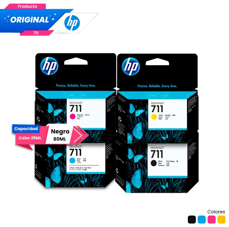 Kit Tinta 711 Original Negro