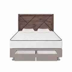 FORLI - Dormitorio 2 cajones Igneo Beige Queen