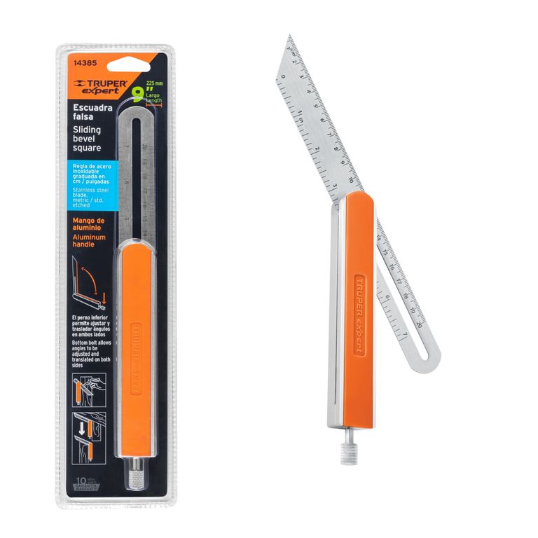 Escuadra Falsa Profesional de 9″ (23 cm) con regla Expert EFT-9X 14385