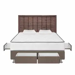 FORLI - Dormitorio 4 cajones Igneo Marrón Queen