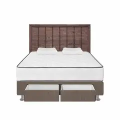 FORLI - Dormitorio 2 cajones Igneo Marrón Queen