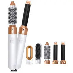 GENERICO - Peine Cabello Cepillo Secador 5 en 1 Alisador Rizador Multifuncional