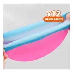 GENERICO - Pack12 Gorro de Natacion Fucisa Blanco y Celeste para Proteccion del Cabello Y+Regalo Sticker