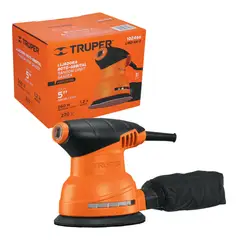 Truper - Lijadora Roto Orbital Profesional 5″ 260 W 220 V con doble movimiento elíptico y rotativo