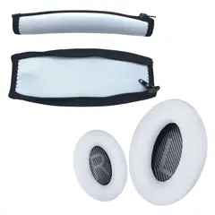 GENERICO - Almohadillas y Cobertor de Vincha para Audífonos BOSE QC25 QC15 QC35 AE2 BLANCO