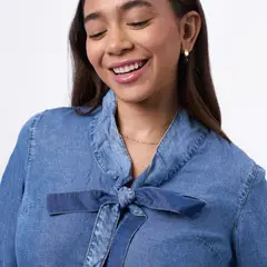 TAYSSIR - BLUSA EI24GLIESE DENIM CAMISERO