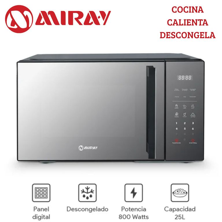 Microondas HMM-255N 25 Litros Panel Digital Función de descongelado
