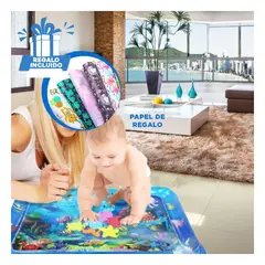 GENERICO - Tapete de Agua Azul para Bebes para Estimulacion Temprana Infantil Y+Papel Regalo