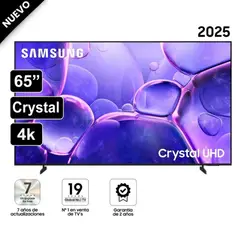 SAMSUNG - Televisor Smart TV 65 Pulg. Crystal UHD 4K UN65U8000F - Modelo 2025