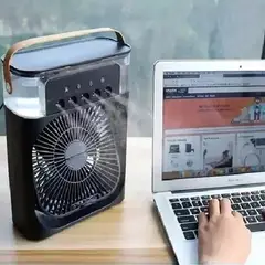 GENERICO - Fan 3 - 1 Ventilador Portátil Humidificador Enfriador Luz LED USB Genieka