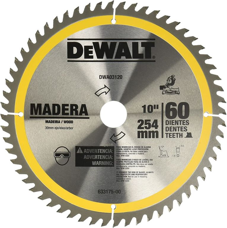 Disco Sierra Madera 10" 60D DWA03120
