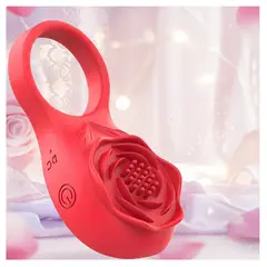 GENERICO - Anillo Vibrador con Estimulador de Clítoris y Masajeador con Control por Aplicación