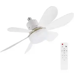 GENERICO - FOCO LED VENTILADOR 24W 3 TONOS DE LUZ (INCLUYE CONTROL)
