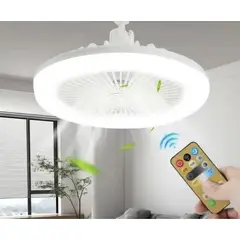 GENERICO - FOCO LED VENTILADOR 24W 3 TONOS DE LUZ (INCLUYE CONTROL)