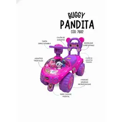 GENERICO - Buggy Correpasillo Panda Musical y Luces Led Rosado