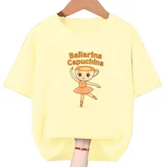 GENERICO - Polos Algodon Ballerina Capuchina de Tralalero Tralala - Tallas 6 hasta XL