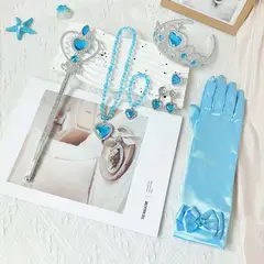 GENERICO - VINCHA DE NIÑA FROZEN - INCLUYE VARITA-COLLAR-ARETE- ANILLO-GUANTES-PULSERA-CORONA