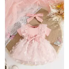 GENERICO - Vestido mariposas para bebés rosado