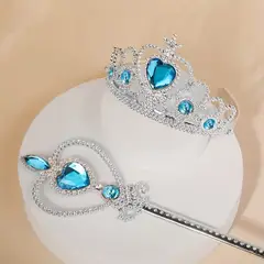 GENERICO - VINCHA CORONA NIÑA FROZEN + VARITA